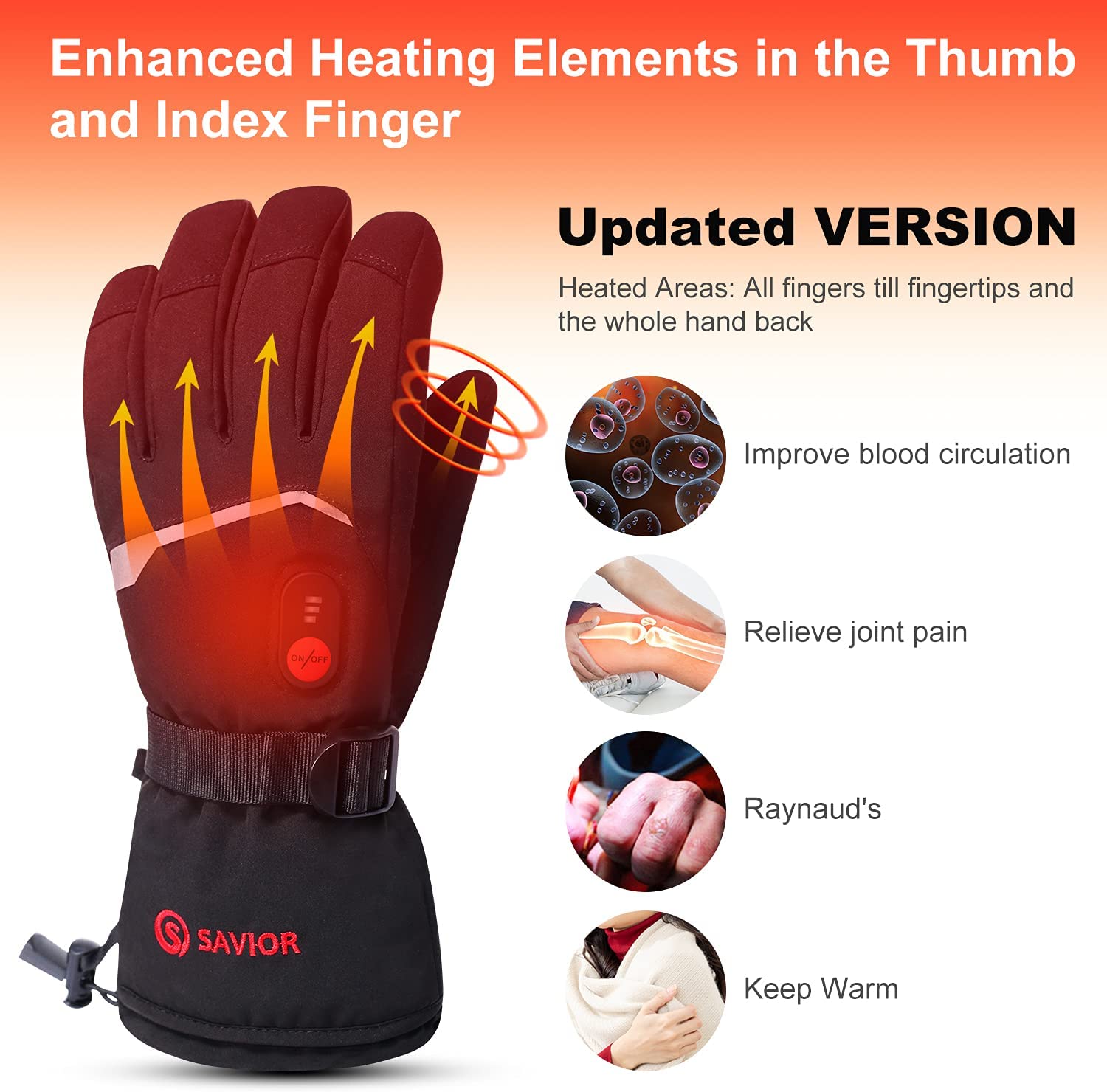 SNOW DEER Winter Heated Gloves - огляд і ціна Ski Glove Waterproof